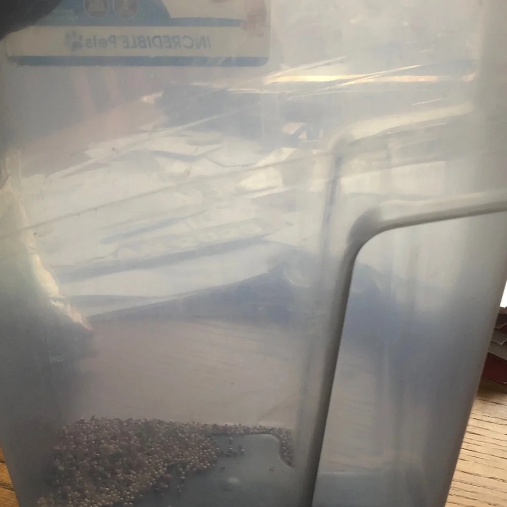 Clear Plastic Pet Food Storage Container